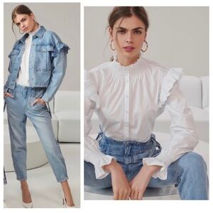Something Navy Sydney Side Tie High Waisted Jeans